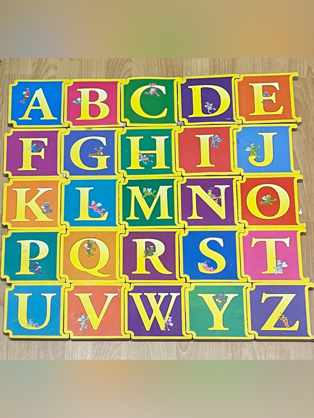 Vintage Sesame Street ABC Chunky Interlocking Puzzle Book missing X